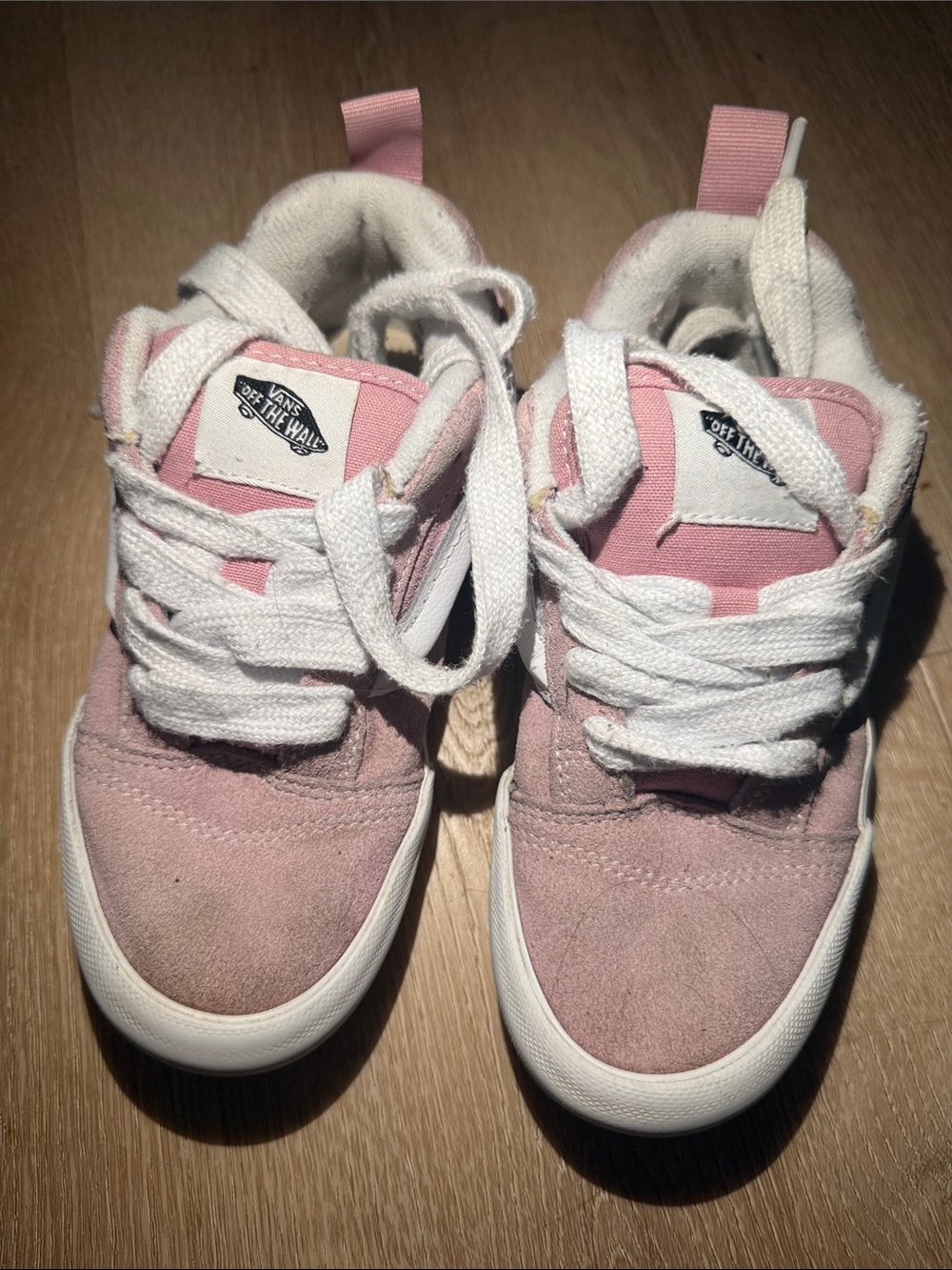 Vans Kids Pink Suede Low-Top Sneakers